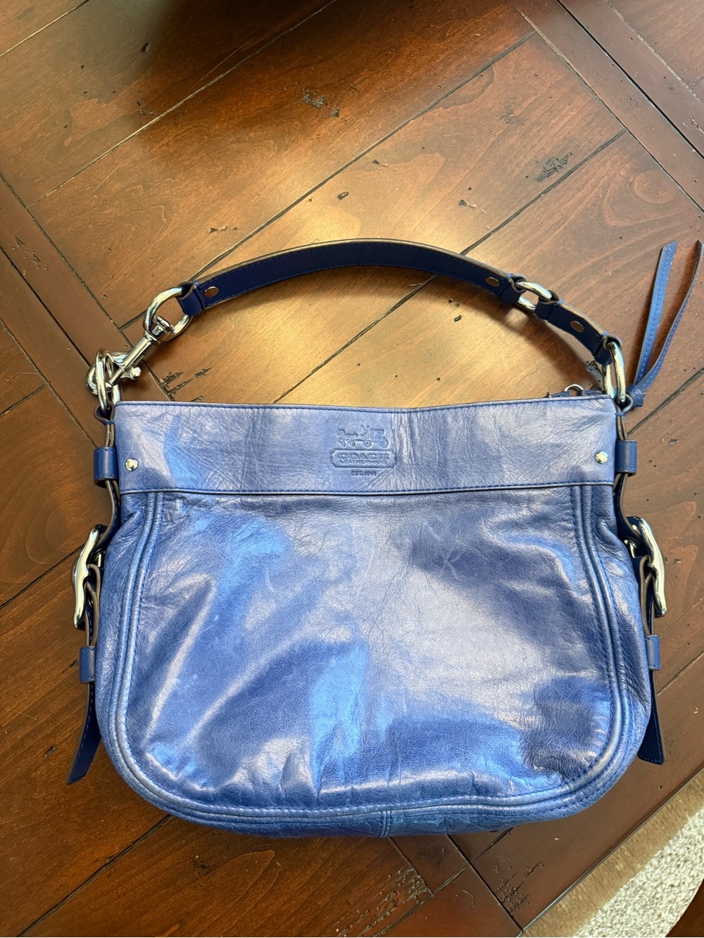 Blue Y2K Coach Boho Shoulder Bag